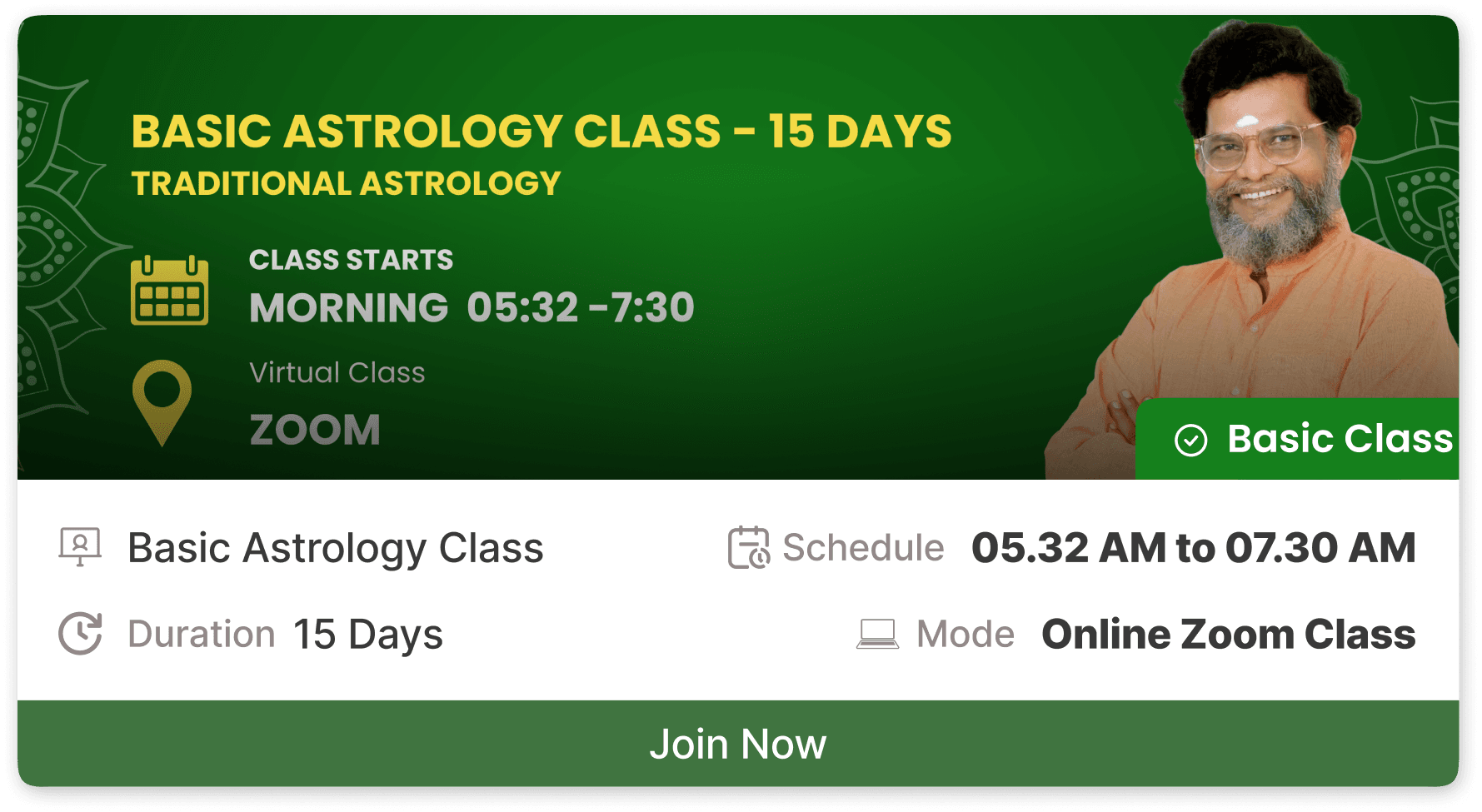 BASIC CLASS - Astro Nivarthi